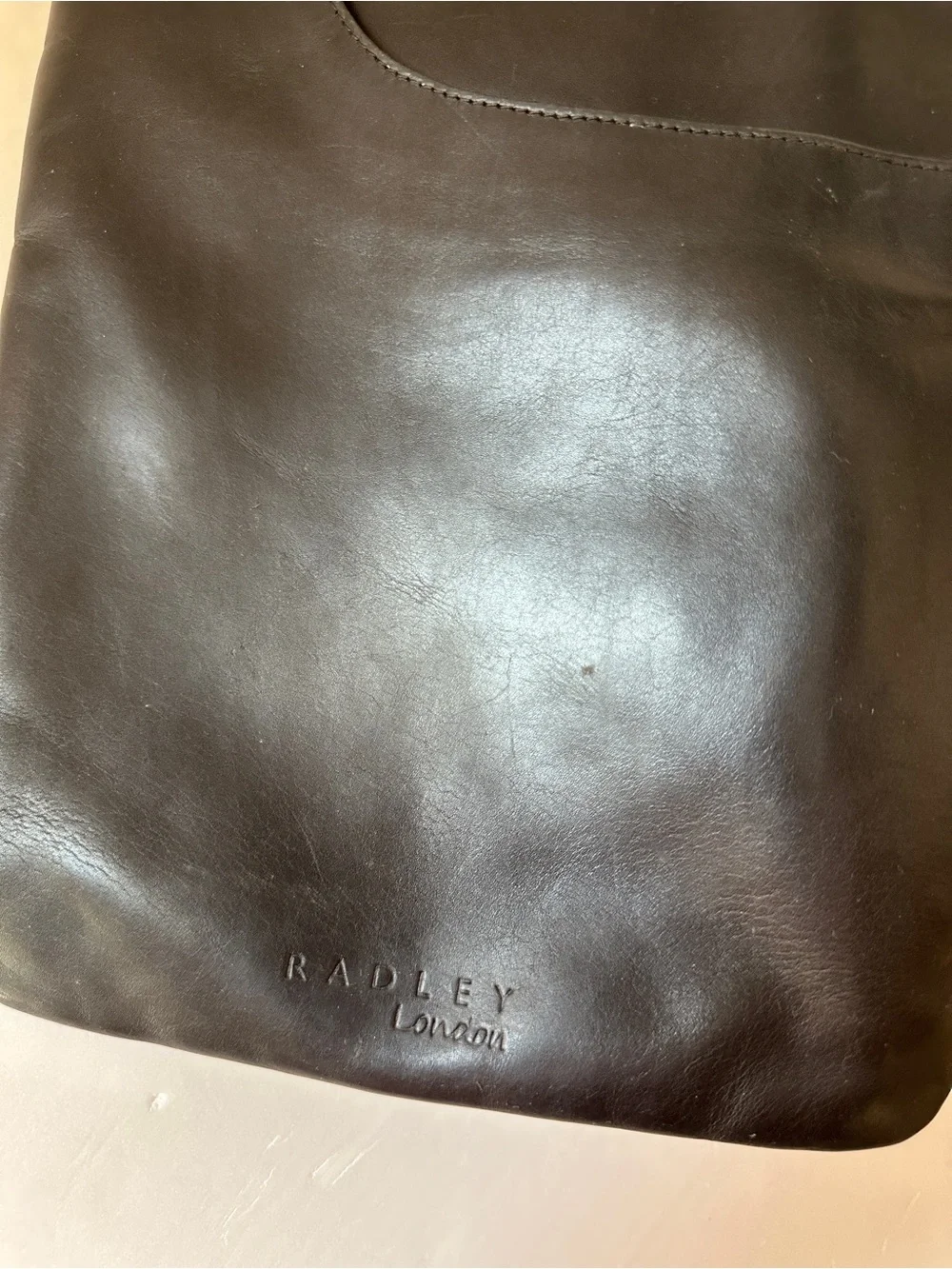 Radley London Black Leather Slim Crossbody Bag Messenger Purse Tiffany Lining